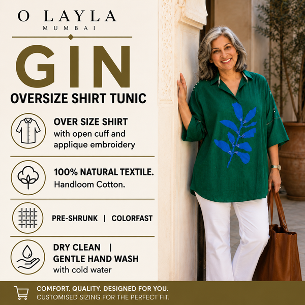GIN Oversize shirt - Dark Green