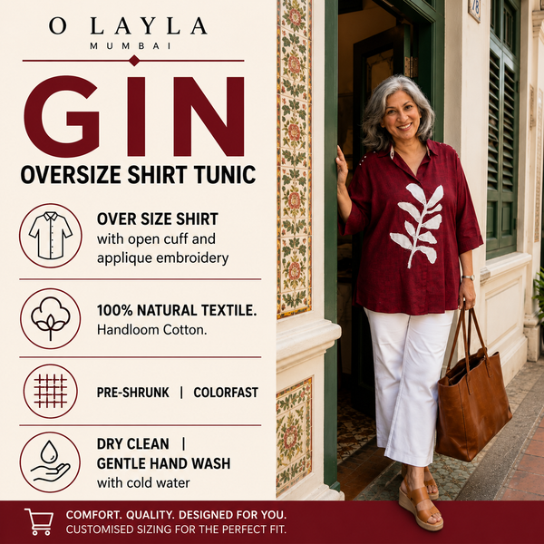 GIN Oversize shirt - Dark Red