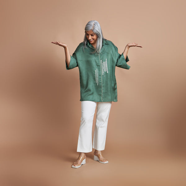 GIN Oversize Shirt - Forest Green (SOLD OUT)