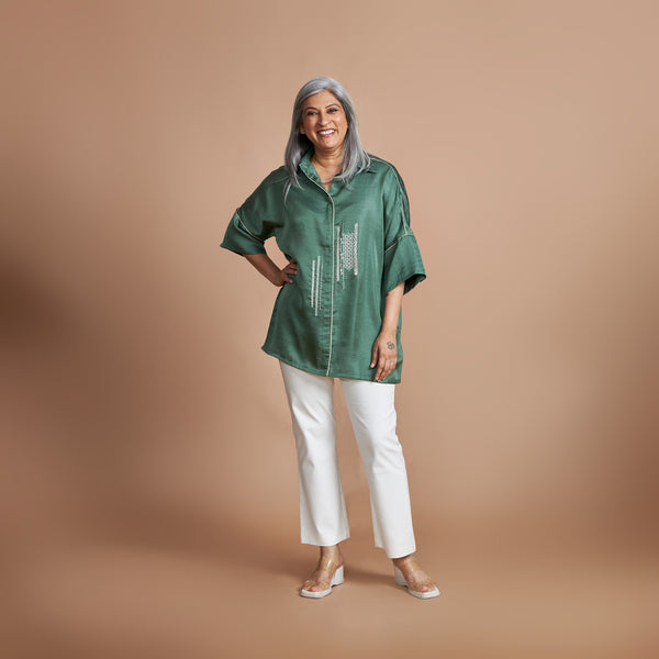 GIN Oversize Shirt - Forest Green (SOLD OUT)