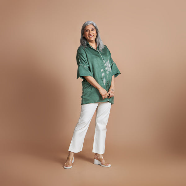 GIN Oversize Shirt - Forest Green (SOLD OUT)