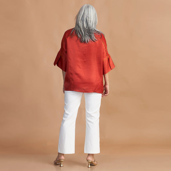 GIN Oversize Shirt - Burnt Orange