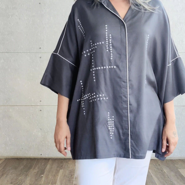 GIN Oversize shirt - Slate Grey
