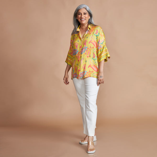 KARMA Oversize Shirt - Lemon Floral (PROMO)