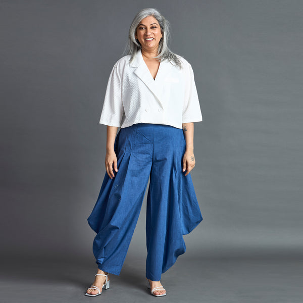 GORO Pants - Dark Blue chambray cotton (SALE)