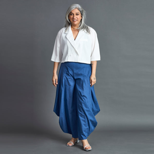 GORO Pants - Dark Blue chambray cotton (SALE)