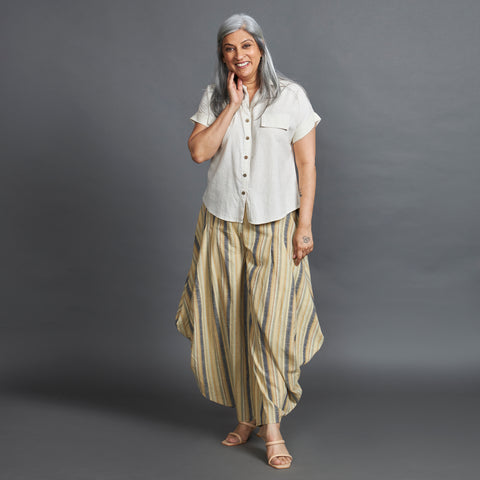 GORO Pants Beige Stripes - (LAST PIECE)