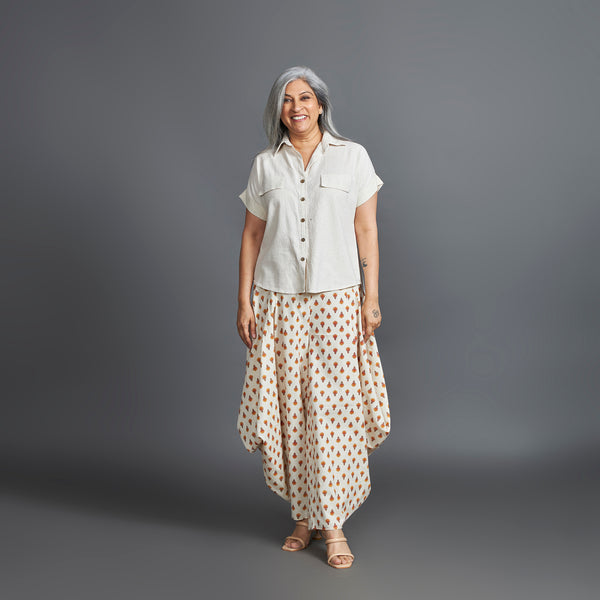 GORO Pants - Ecru floral Flex