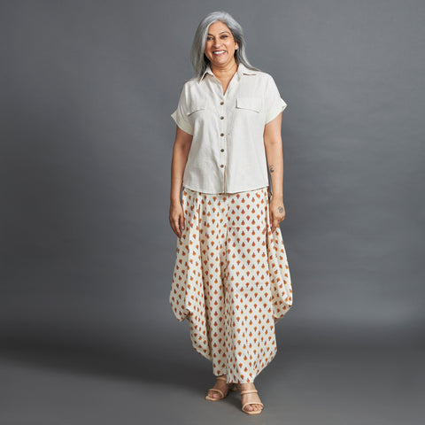 GORO Pants - Ecru floral Flex