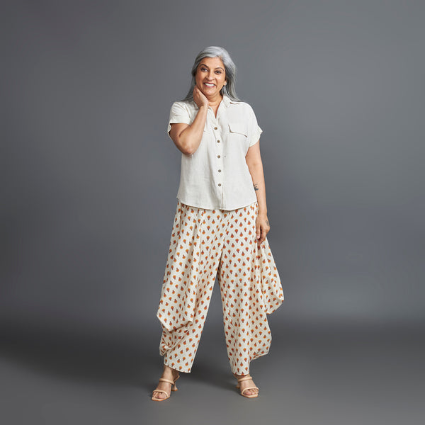 GORO Pants - Ecru floral Flex