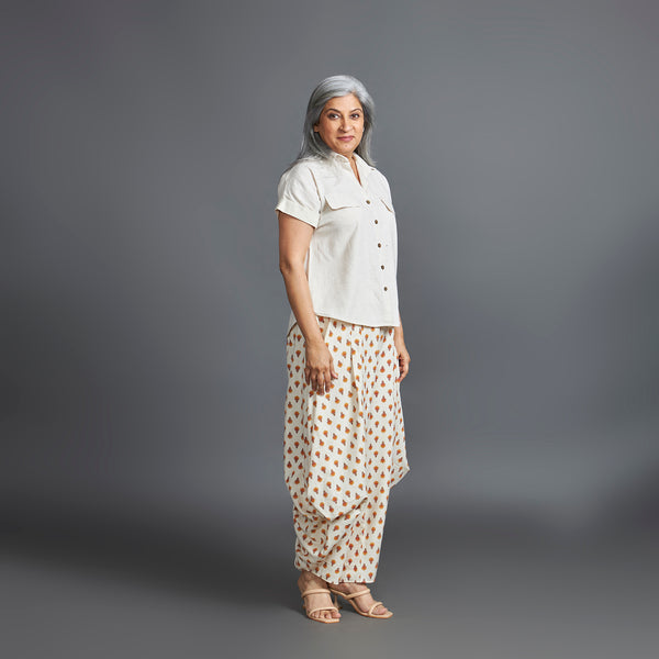 GORO Pants - Ecru floral Flex