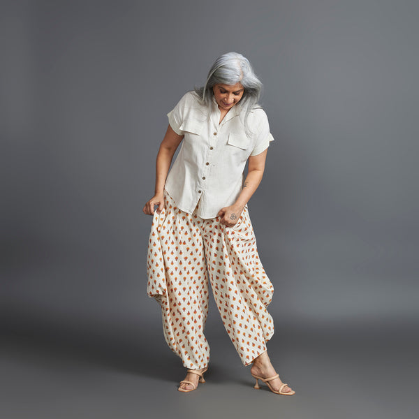 GORO Pants - Ecru floral Flex