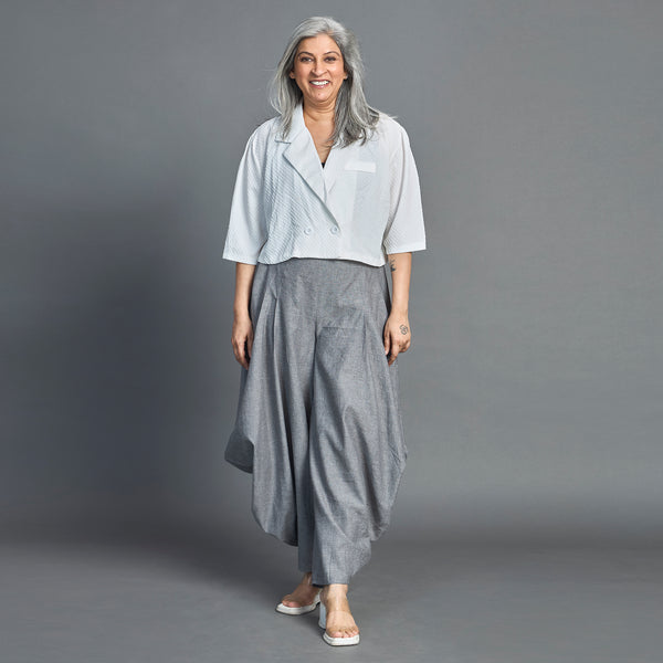 GORO Pants - Grey chambray cotton