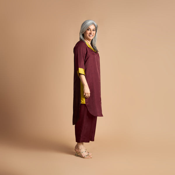 INAAYA Tunic Set - Burgundy
