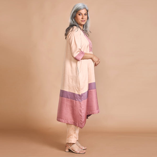 IRA A-Line Kurta Set - ROSE GARDEN Combination