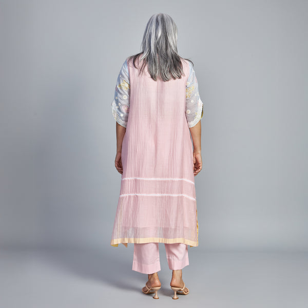 IRA A-Line Kurta Set - Baby Pink