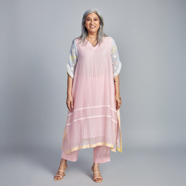 IRA A-Line Kurta Set - Baby Pink