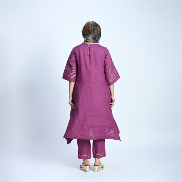 IRA Set with Sequin embroidery- Jamun