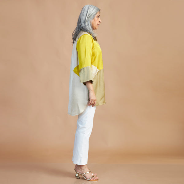 JIYA Shirt - Marigold yellow & Ivory