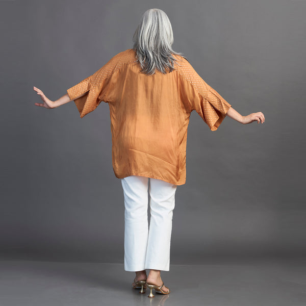 JONA Oversize Shirt - Copper with Gold dots (LAST PIECE)