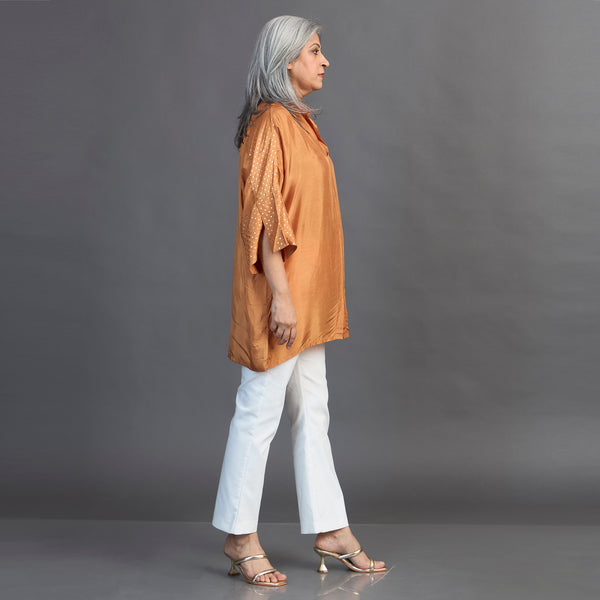 JONA Oversize Shirt - Copper with Gold dots (LAST PIECE)