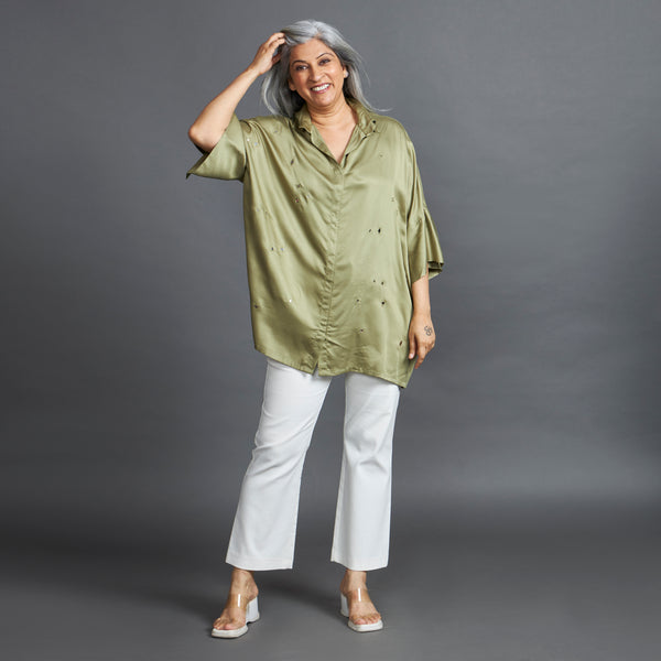 GIN Oversize shirt - Olive Green (SOLD OUT)