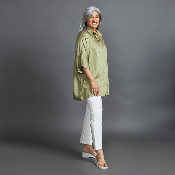 GIN Oversize shirt - Olive Green (SOLD OUT)