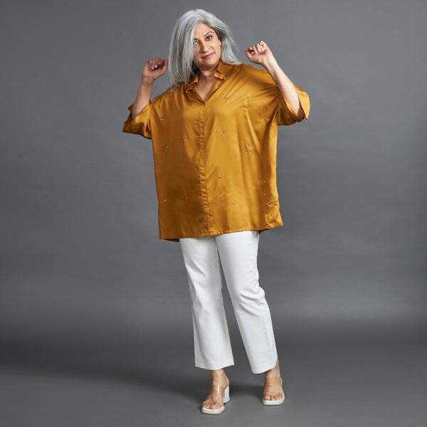 GIN Oversize shirt - Yellow Ocre (LAST PIECE)