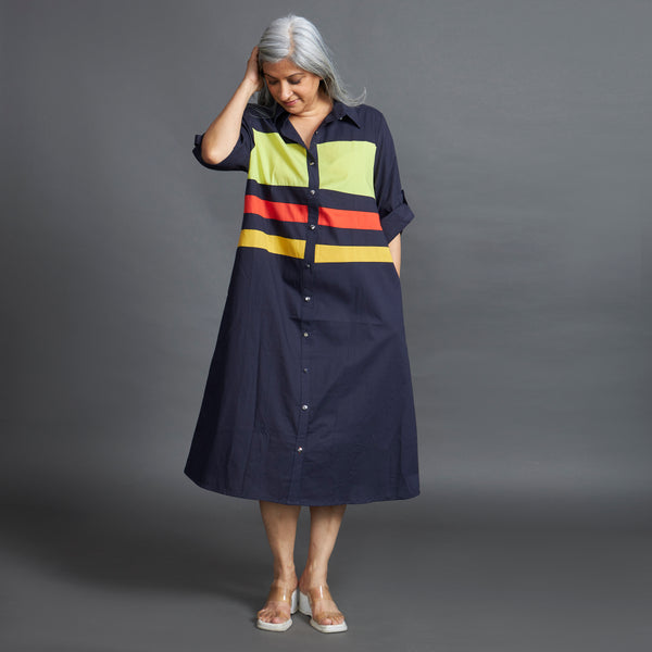 KATIE Band Dress - Navy Blue (PROMO)