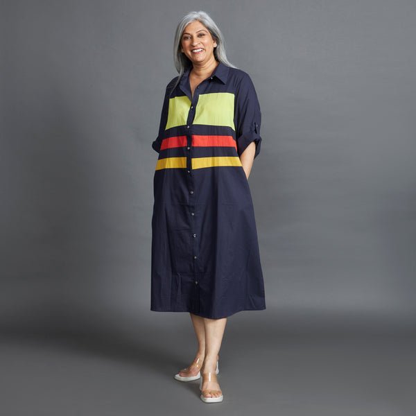 KATIE Band Dress - Navy Blue (PROMO)