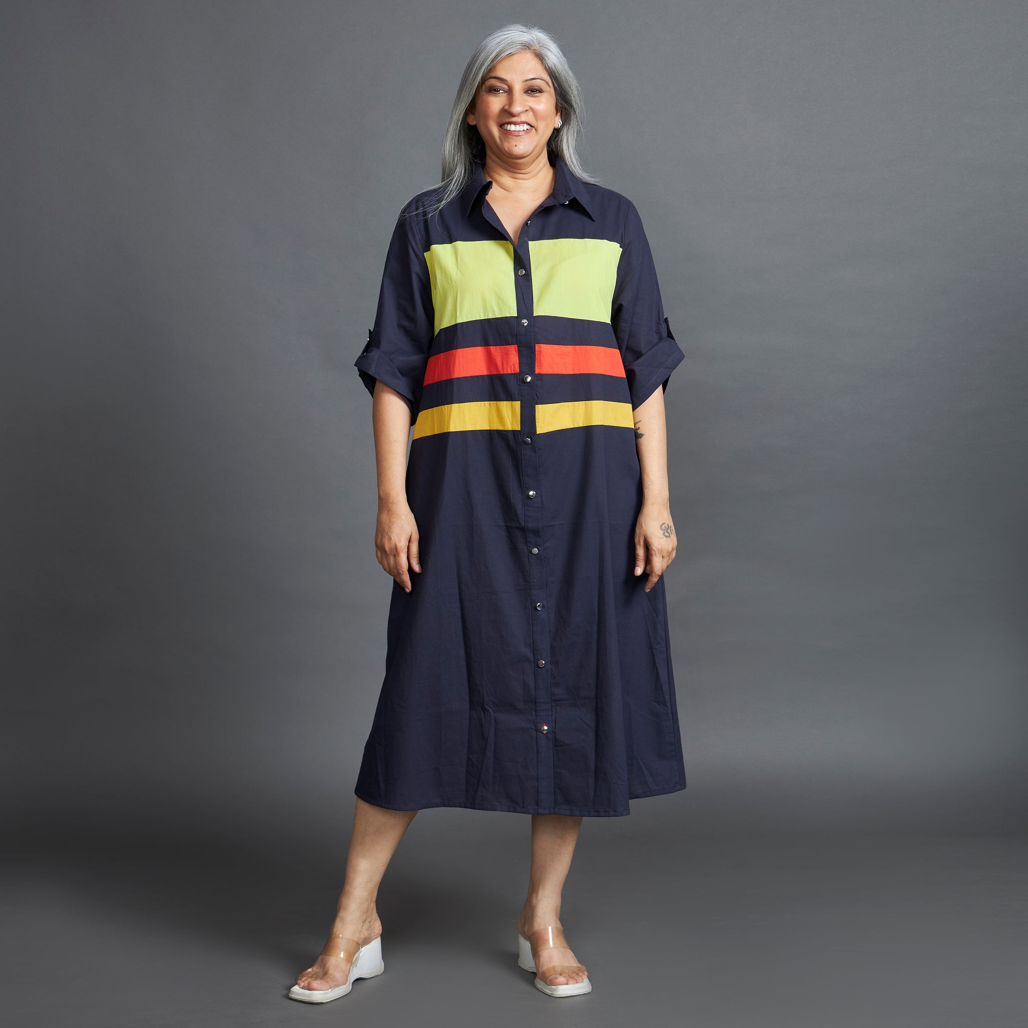 KATIE Band Dress - Navy Blue (PROMO)