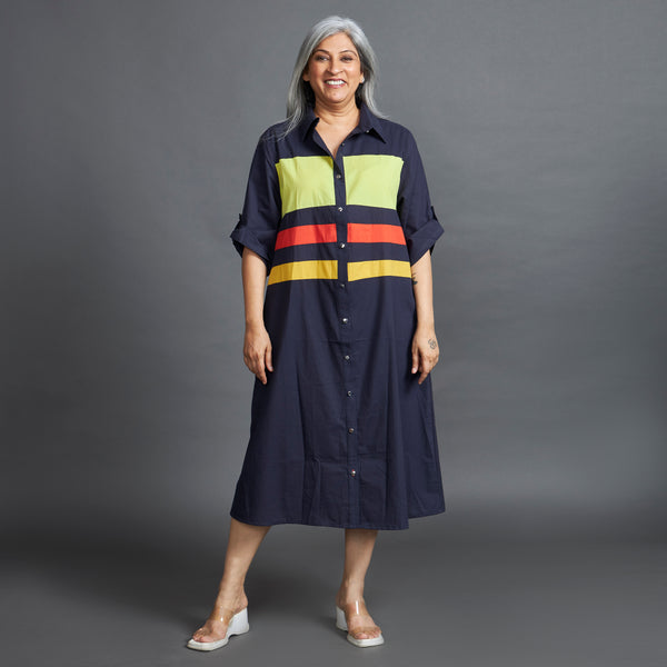 KATIE Band Dress - Navy Blue (PROMO)