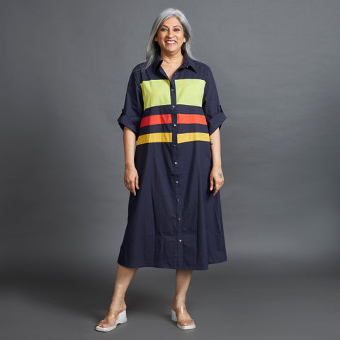 KATIE Band Dress - Navy Blue (PROMO)
