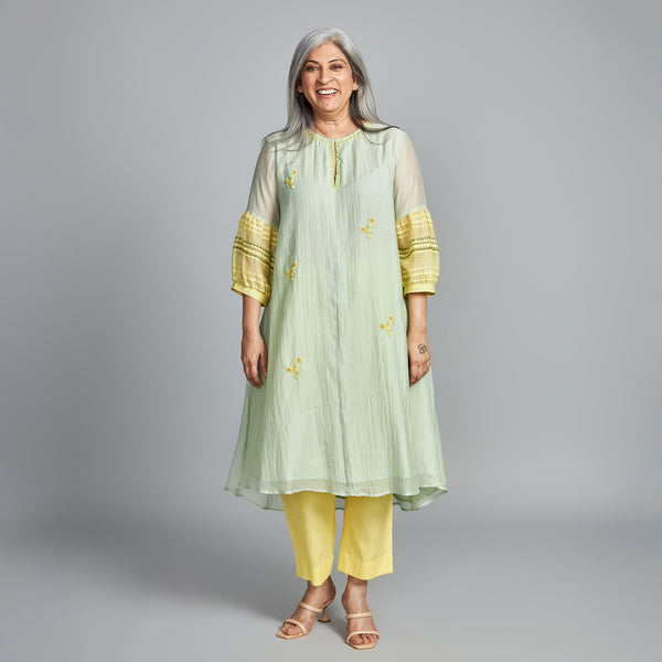 KAVYA A-line Tunic Set - Mint Green