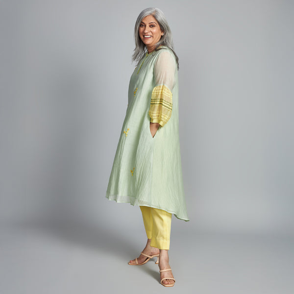 KAVYA A-line Tunic Set - Mint Green