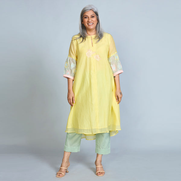 KAVYA A-line Tunic Set - Yellow