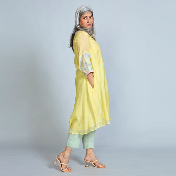 KAVYA A-line Tunic Set - Yellow