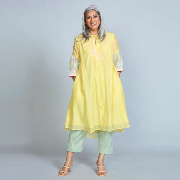 KAVYA A-line Tunic Set - Yellow