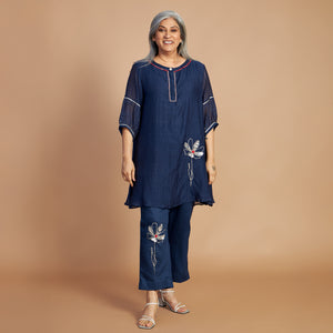 AVNI Tunic with Pants - Navy Blue