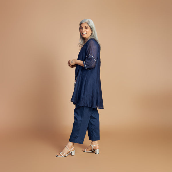 AVNI Tunic with Pants - Navy Blue