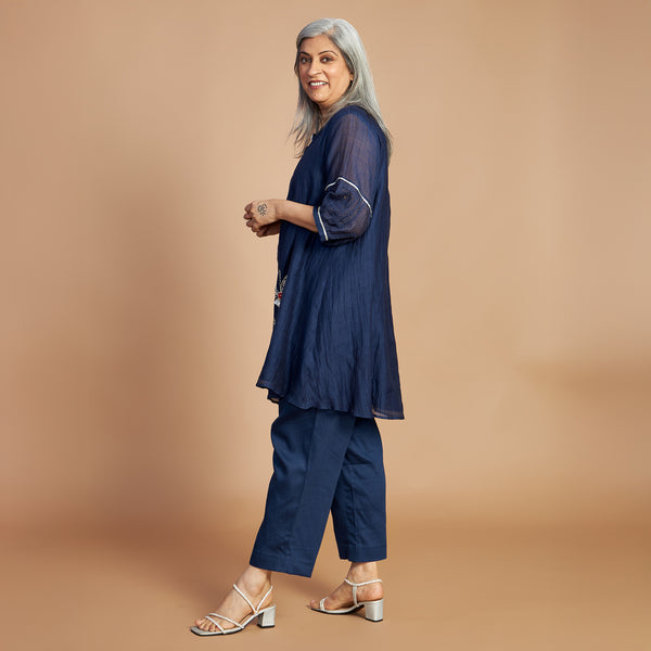 AVNI Tunic with Pants - Navy Blue