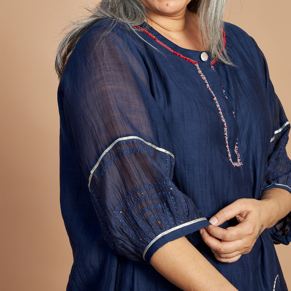 AVNI Tunic with Pants - Navy Blue