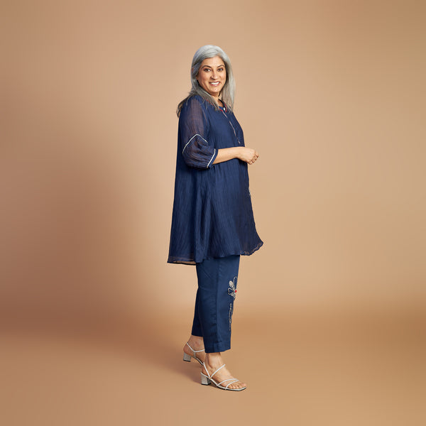 AVNI Tunic with Pants - Navy Blue