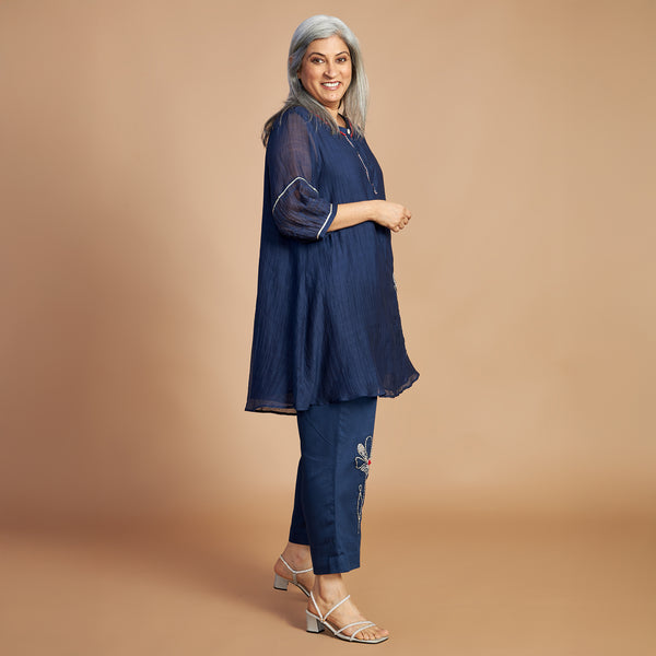 AVNI Tunic with Pants - Navy Blue