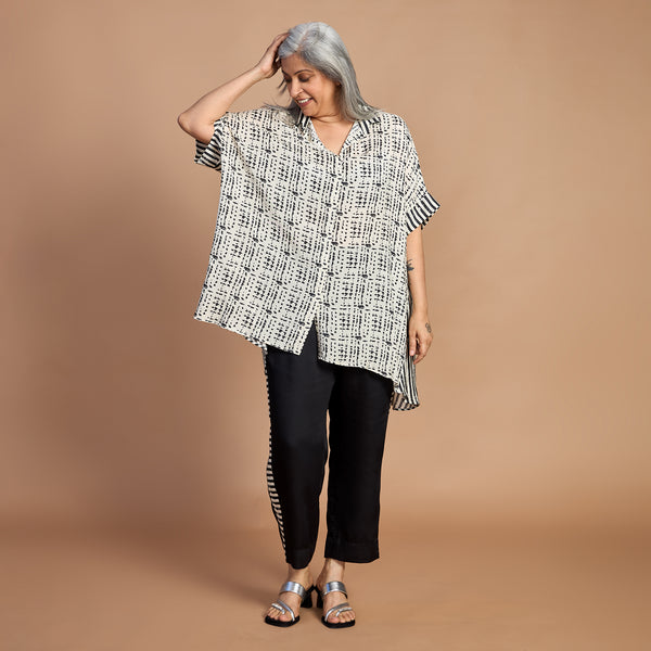 KURO Tunic Set - Black Ivory Print