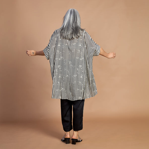 KURO Tunic Set - Black Ivory Print