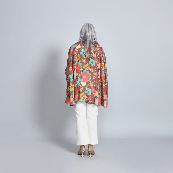 LELA Butterfly Shirt - Brown Print (SALE)