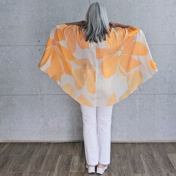 LELA Butterfly Shirt - Yellow Ivory Print