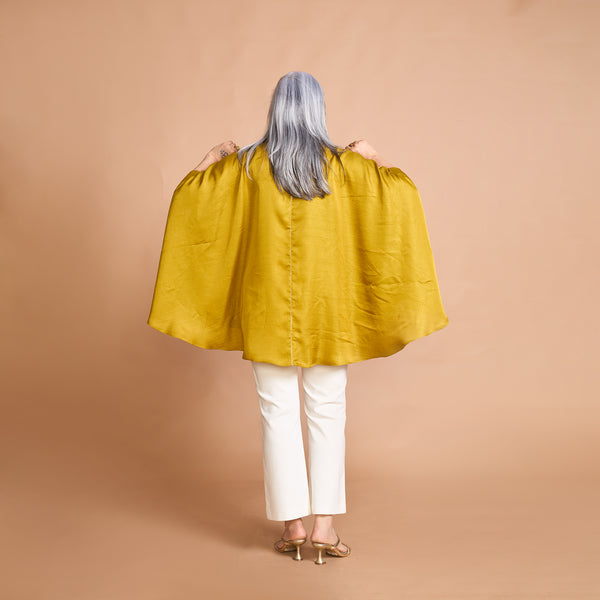 LELA Butterfly Shirt - Yellow Ochre Plain