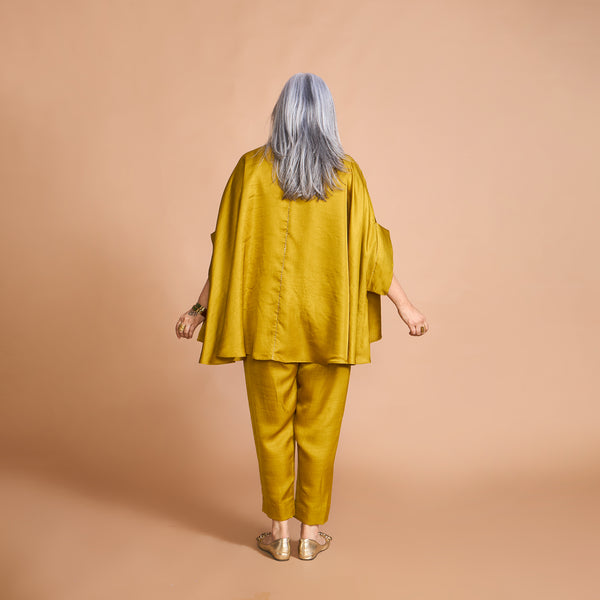 LELA Butterfly Shirt Co-Ord Set - Yellow Ochre
